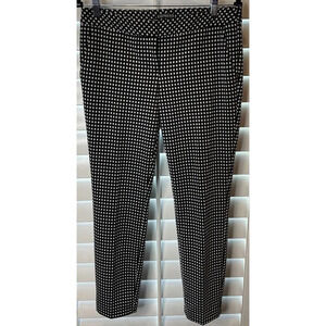 Express Columnist Pants Black &‎ White Checkered Size 6R Slash Pockets Stretch